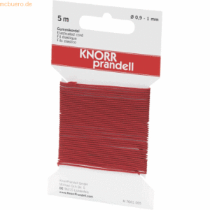 10 x Knorr prandell Gummikordel 1mmx5m rot