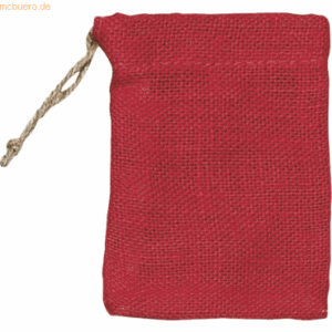 24 x Knorr prandell Jute-Säckchen 15x11cm rot