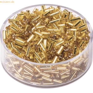 6 x Knorr prandell Rocailles 5x2 mm gold VE=13g