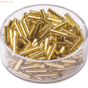 6 x Knorr prandell Rocailles 9x2 mm gold VE=13g