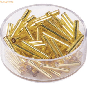 6 x Knorr prandell Rocailles 15x2 mm gold VE=13g