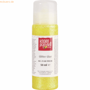 6 x Knorr prandell Glitter Glue 50 ml gelb/regenbogen