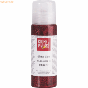 6 x Knorr prandell Glitter Glue 50 ml rot