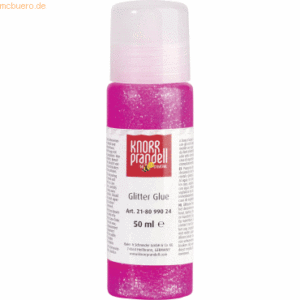 6 x Knorr prandell Glitter Glue 50 ml neonpink/regenbogen