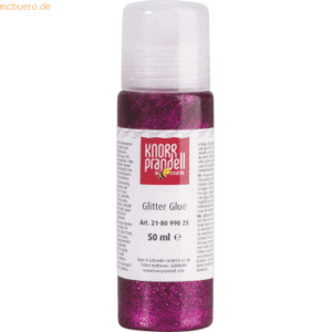 6 x Knorr prandell Glitter Glue 50 ml pink