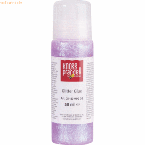 6 x Knorr prandell Glitter Glue 50 ml flieder/regenbogen