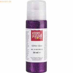 6 x Knorr prandell Glitter Glue 50 ml dunkellila