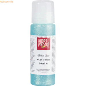 6 x Knorr prandell Glitter Glue 50 ml neonblau