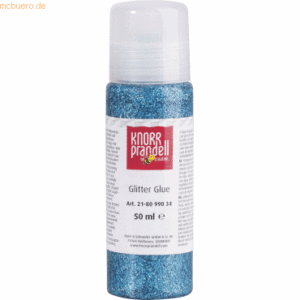 6 x Knorr prandell Glitter Glue 50 ml himmelblau