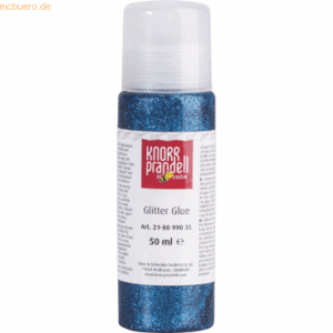 6 x Knorr prandell Glitter Glue 50 ml blau