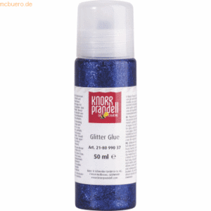 6 x Knorr prandell Glitter Glue 50 ml dunkelblau