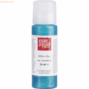 6 x Knorr prandell Glitter Glue 50 ml türkis