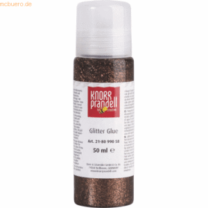 6 x Knorr prandell Glitter Glue 50 ml braun