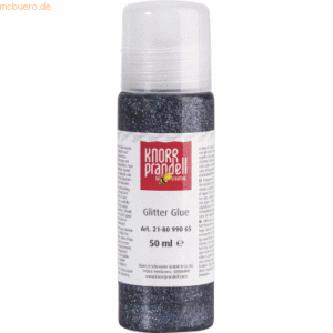 6 x Knorr prandell Glitter Glue 50 ml grau