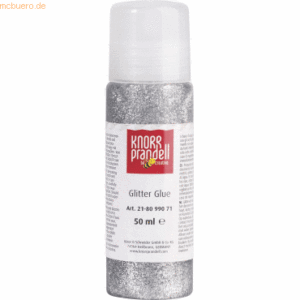 6 x Knorr prandell Glitter Glue 50 ml silber