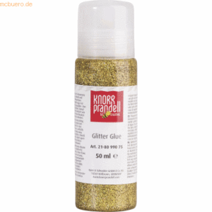 6 x Knorr prandell Glitter Glue 50 ml gold/regenbogen