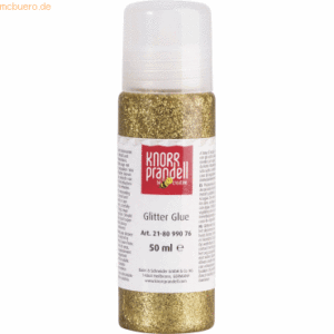 6 x Knorr prandell Glitter Glue 50 ml gold