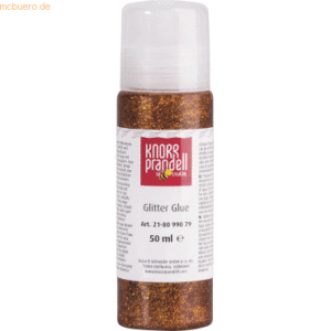 6 x Knorr prandell Glitter Glue 50 ml kupfer