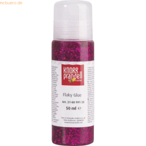 6 x Knorr prandell Glitzerfarbe Flaky Glue 50ml pink