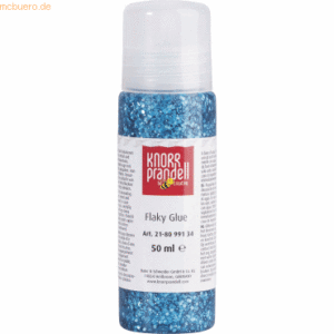 6 x Knorr prandell Glitzerfarbe Flaky Glue 50ml himmelblau