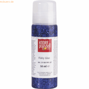 6 x Knorr prandell Glitzerfarbe Flaky Glue 50ml dunkelblau