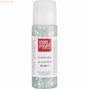 6 x Knorr prandell Glitterfarbe Konfetti Glue 50ml Sterne silber