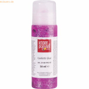 6 x Knorr prandell Glitterfarbe Konfetti Glue 50ml Blumen pink
