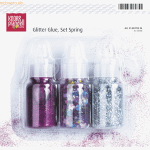 5 x Knorr prandell Glitterfarbe Glue Set 3x30ml Spring