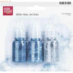 5 x Knorr prandell Glitterfarbe Glue Set 3x30ml Stars