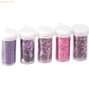 5 x Knorr prandell Glitter-Mix 5x4g lila