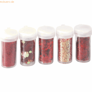 5 x Knorr prandell Glitter-Mix 5x4g rot