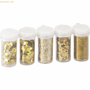 5 x Knorr prandell Glitter-Mix 5x4g gold