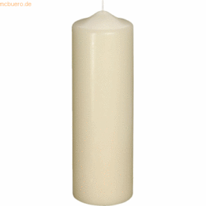 4 x Knorr prandell Stumpenkerze 250x80mm creme