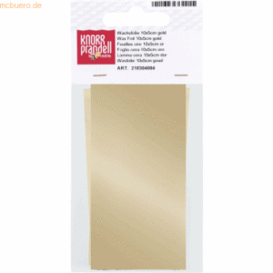 6 x Knorr prandell Wachsfolie 100x50mm gold VE=2 Stück