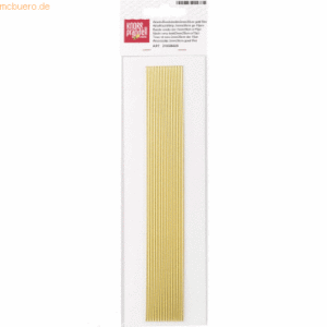 5 x Knorr prandell Wachsstreifen 2mmx20cm gold VE=15 Stück