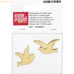 3 x Knorr prandell Wachstaubenpaar 27x24mm gold