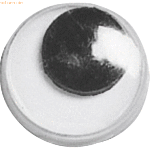 12 x Knorr prandell Wackelaugen 12 mm schwarz/weiß VE=26 Stück