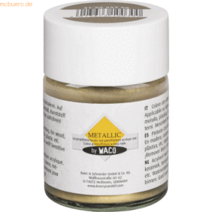 6 x Knorr prandell Acrylmalfarbe metallic 50 ml gold