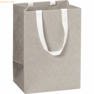 10 x Stewo Geschenktasche 10x8x14cm One Colour grau hell