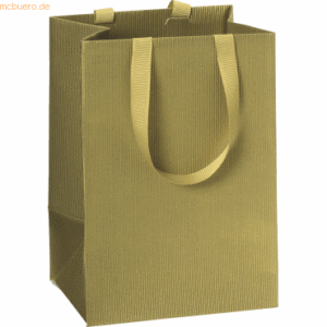 10 x Stewo Geschenktasche 10x8x14cm One Colour gold