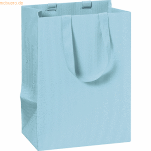 10 x Stewo Geschenktasche 10x8x14cm One Colour blau hell