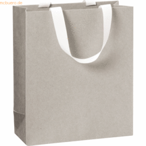 10 x Stewo Geschenktasche 18x8x21cm One Colour grau hell