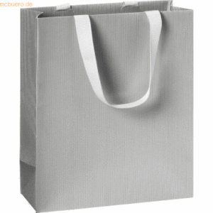 10 x Stewo Geschenktasche 18x8x21cm One Colour silber