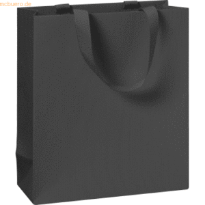 10 x Stewo Geschenktasche 18x8x21cm One Colour schwarz