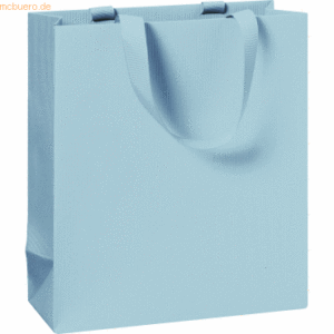 10 x Stewo Geschenktasche 18x8x21cm One Colour blau hell