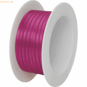 12 x Stewo Geschenkband Satin Spule 3mmx5m pink