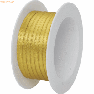 12 x Stewo Geschenkband Satin Spule 3mmx5m gold