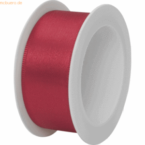 12 x Stewo Geschenkband Satin Spule 25mmx3m rot