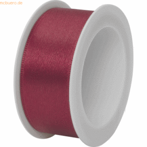 12 x Stewo Geschenkband Satin Spule 25mmx3m bordeaux