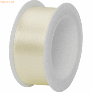 12 x Stewo Geschenkband Satin Spule 25mmx3m beige hell